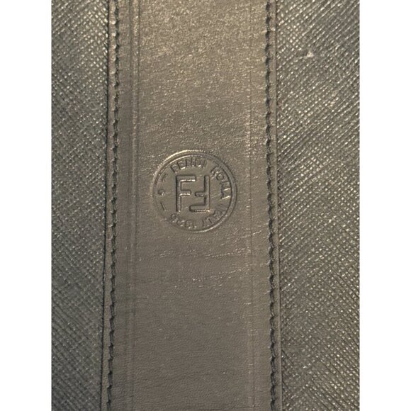 Fendi Vintage Black Leather Small Handbag With Dust Bag Italy - Picture 4 of 10